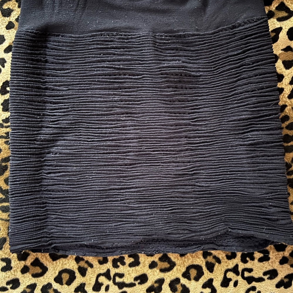 Black Textured Guess By Marciano Vintage Ribbed Mini Skirt - Women